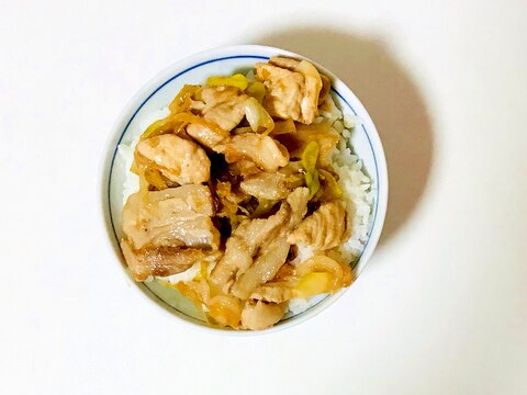 お手軽豚の生姜焼き丼